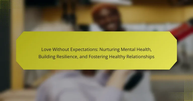 Love Without Expectations: Nurturing Mental Health, Building Resilience, and Fostering Healthy Relationships