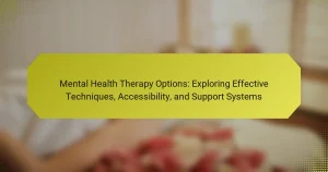 Mental Health Therapy Options: Exploring Effective Techniques, Accessibility, and Support Systems