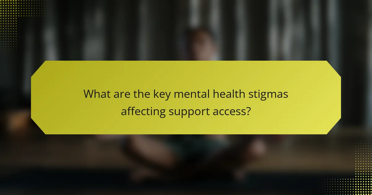 What are the key mental health stigmas affecting support access?